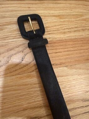 Vintage Lake Shore Drive Womens Black Calfhair belt genuine leather Sz M western